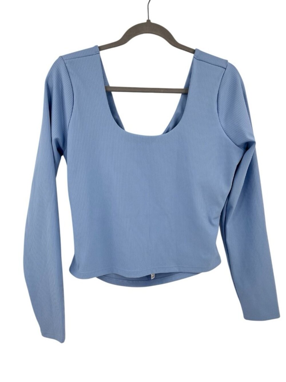 FABLETICS Women's Bali Blue Oasis Twist Rib Built-In Bra Top NWT XL